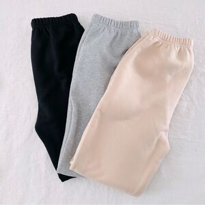 Bundle SHEIN EZWear Women Solid Color Elastic Waist Slant Pocket Sweatpants